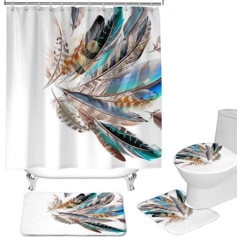 Punch-Free Shower, Shower Curtain Stylish, Toilet Partition Curtain - available at Sparq Mart