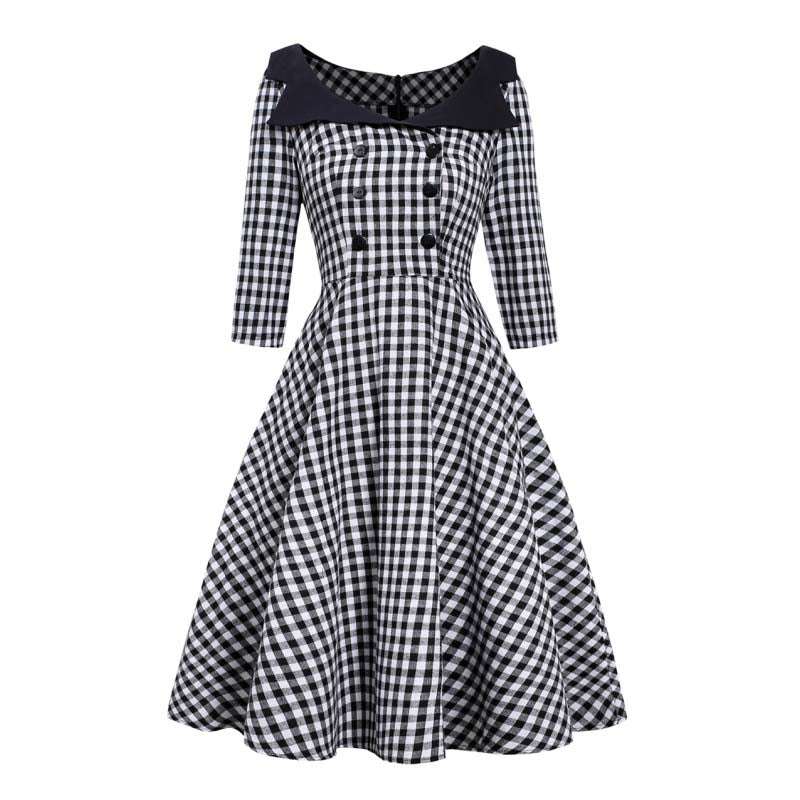 autopostr_pinterest_64088, Plus size clothing, Retro fashion, Stylish plaid dress - available at Sparq Mart