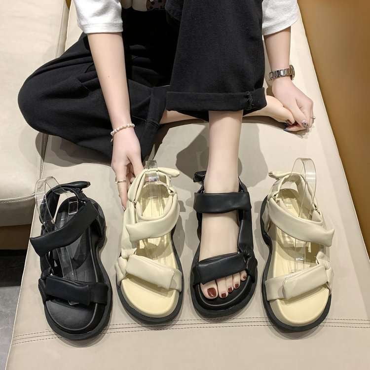 Microfiber Women's Sandals, Platform Roman Footwear, Roman Sponge Shoes - available at Sparq Mart