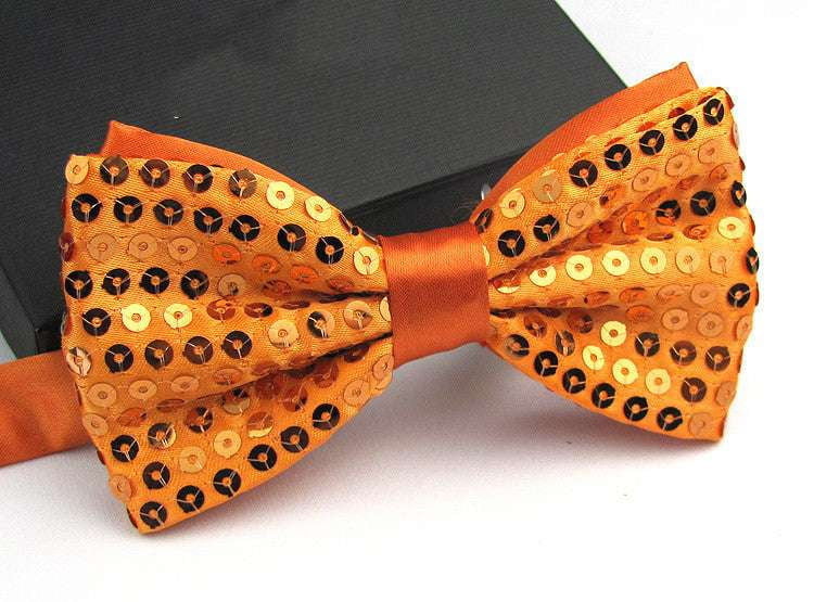 Double Layer Bow Ties, Solid Color Bow Ties, Stylish Sequin Bow Ties - available at Sparq Mart