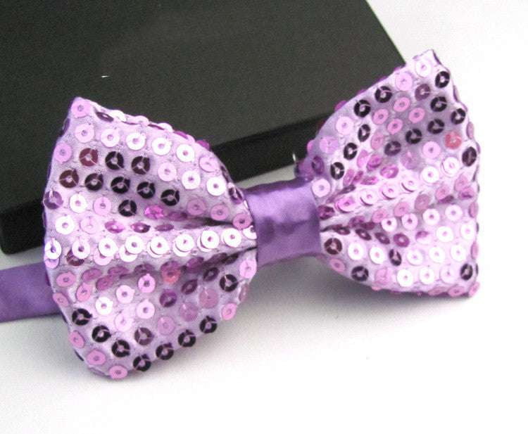 Double Layer Bow Ties, Solid Color Bow Ties, Stylish Sequin Bow Ties - available at Sparq Mart