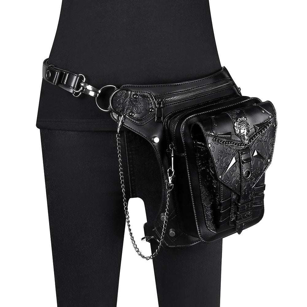 Motorcycle Belt Bag, Outdoor Gear Bag, Skull Chain Bag - available at Sparq Mart