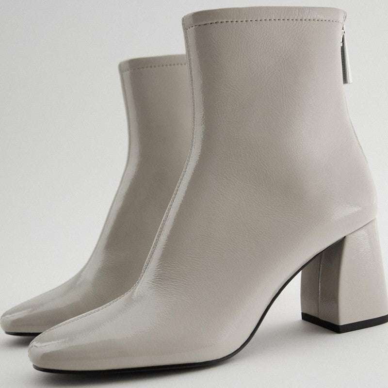 barefoot ankle boots, square toe boots, thick heel boots - available at Sparq Mart