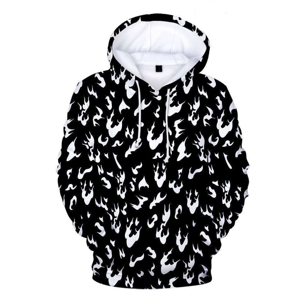 casual printed sweater, fashionable long sleeved, unisex hooded sweater - available at Sparq Mart