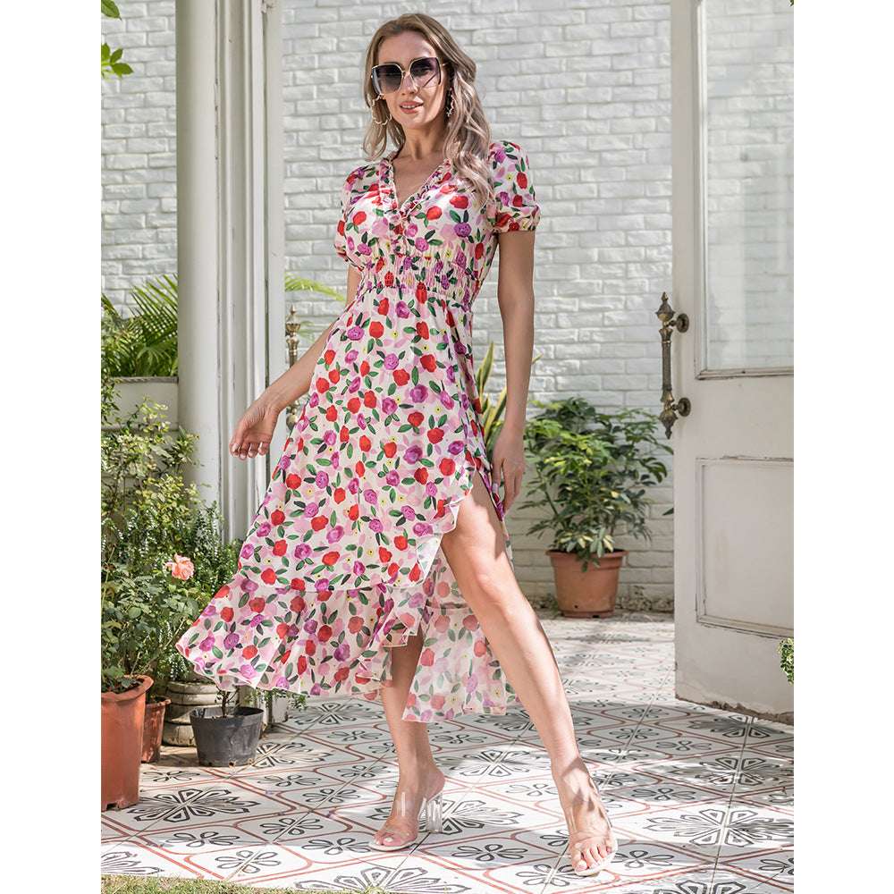 Colorful Print Dress, Fashionable Swing Dress, Wholesale Women's Dress - available at Sparq Mart