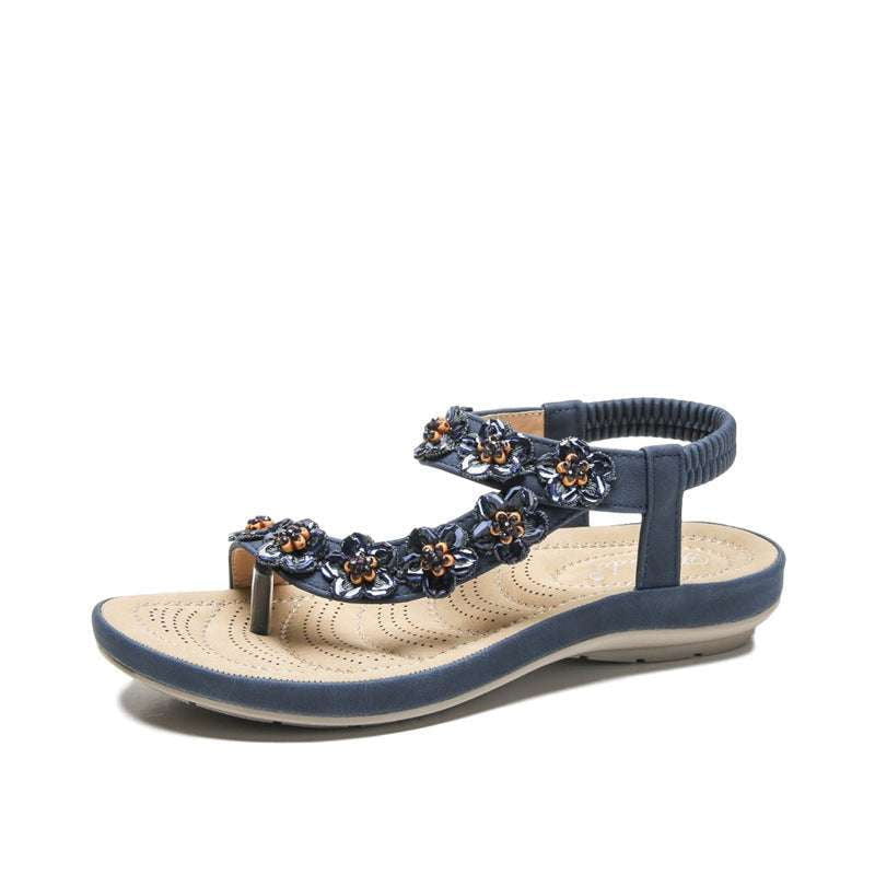 bohemian platform sandals, summer flat sandals, trendy sandal shoes - available at Sparq Mart