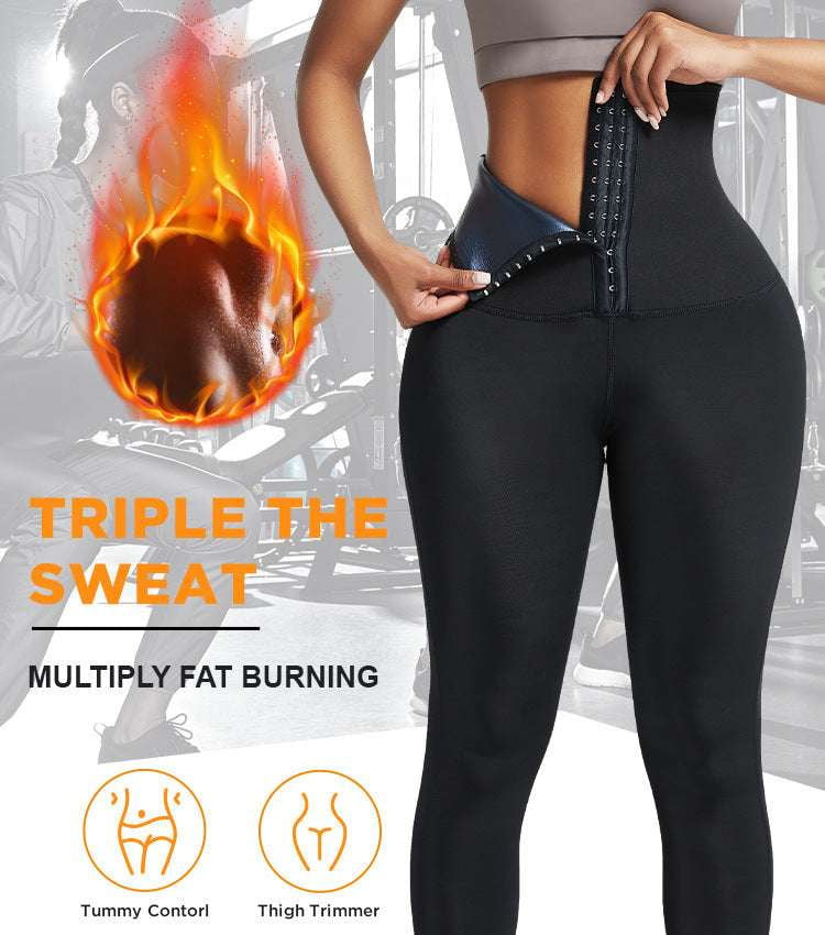 fitness sweat pants, slimming workout trousers, women's thermal leggings - available at Sparq Mart