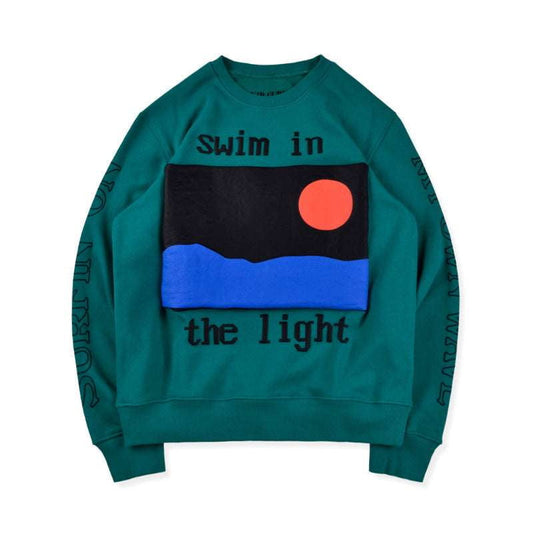 Leisure Style Sweater, Print Cotton Crewneck, Retro Cotton Sweater - available at Sparq Mart