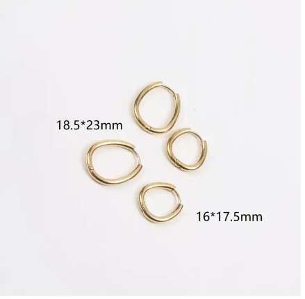 elegant jewelry essentials, titanium steel studs, trendy gold earrings - available at Sparq Mart