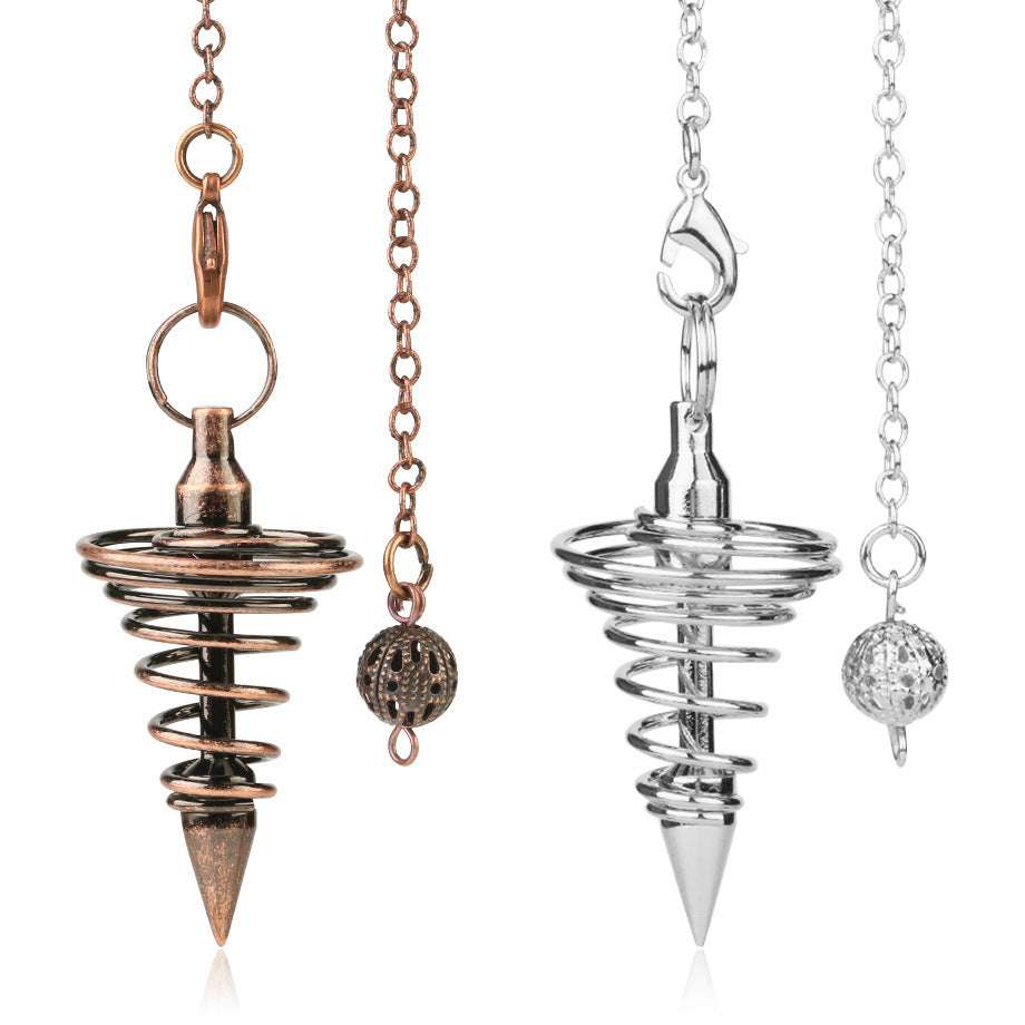 metal spiral necklace, necklace ornaments, pendant necklace - available at Sparq Mart