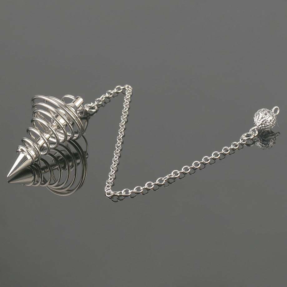 metal spiral necklace, necklace ornaments, pendant necklace - available at Sparq Mart