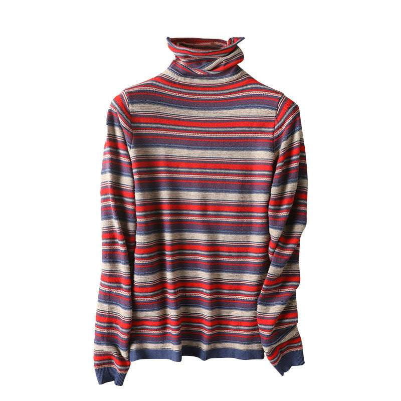 cozy knitwear pullover, oversized striped sweater, women's pullover fashion - available at Sparq Mart