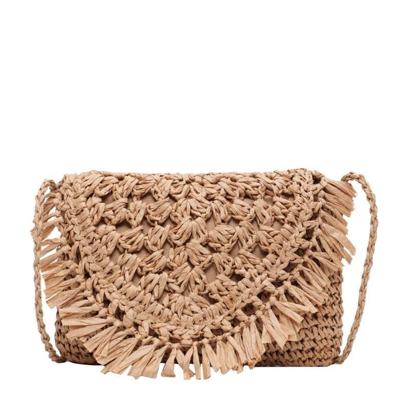 Stylish Shoulder Straw Bag, Summer Casual Handbags, Women's Beach Tote Bags - available at Sparq Mart