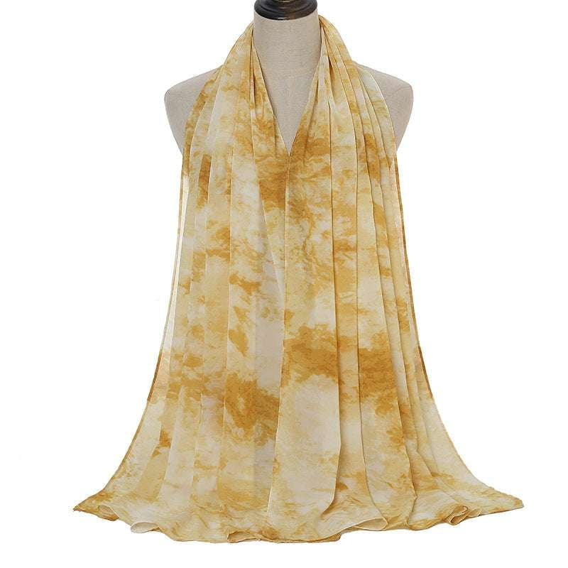 Chiffon Scarf, Scarf Shawl, Trendy Tie-Dye - available at Sparq Mart