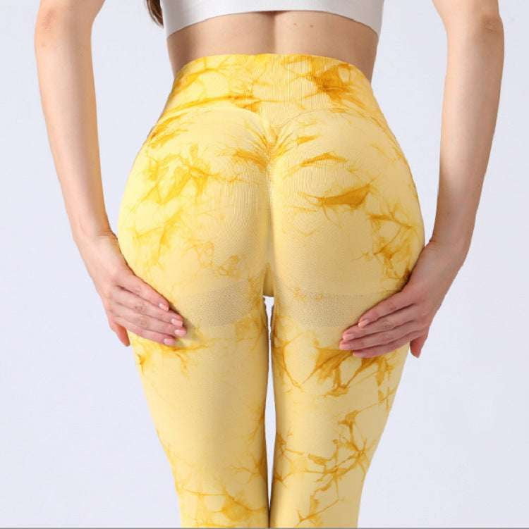 High Waist Yoga Pants, Hip Lift Activewear, Tie-Dye Yoga Leggings - available at Sparq Mart