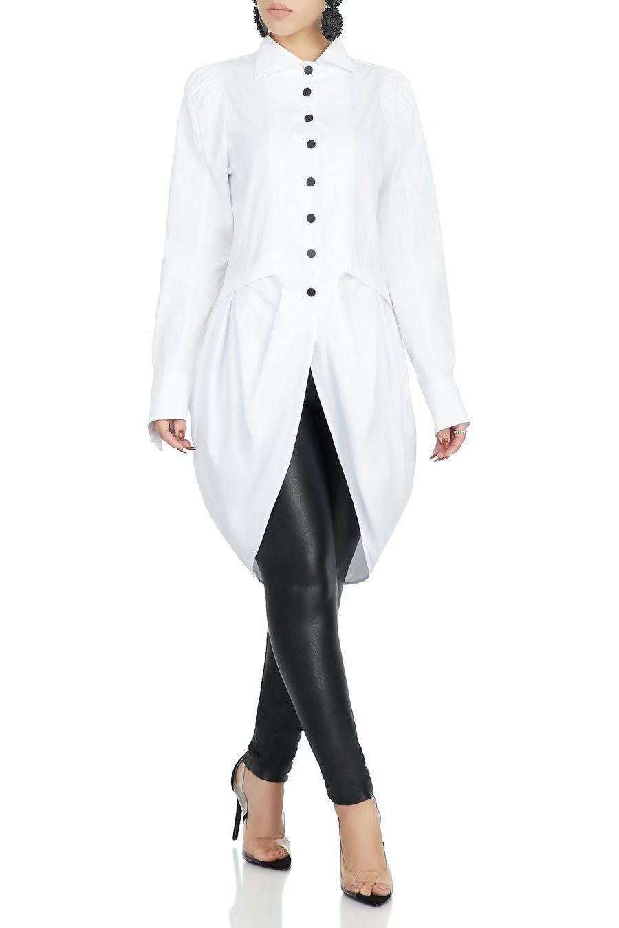 Elegant shirt dress, Fashionable white dress, Stylish white shirt - available at Sparq Mart