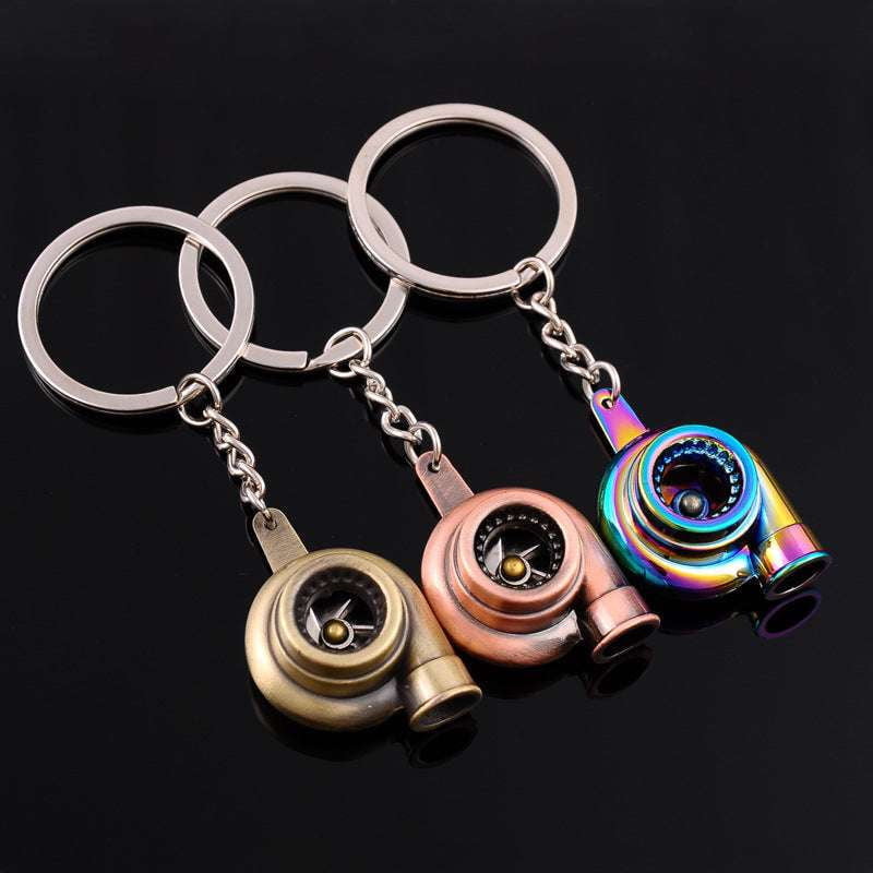 Car Mod Keyring, Metal Turbo Keychain, Turbo Engine Keychain - available at Sparq Mart