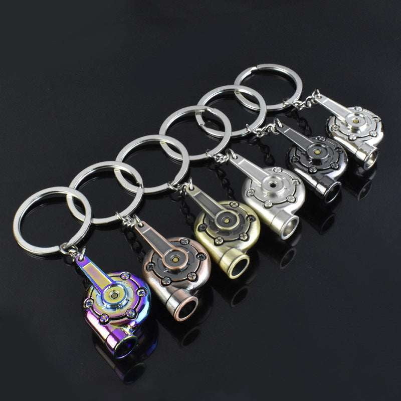 Car Mod Keyring, Metal Turbo Keychain, Turbo Engine Keychain - available at Sparq Mart