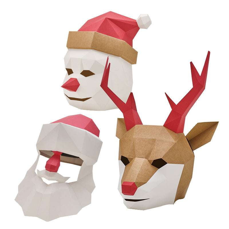 Christmas headgear, creative paper headdress, DIY Christmas mask - available at Sparq Mart