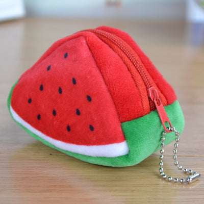 Fruit Coin Purse, Kids Plush Wallet, Triangular Key Strap - available at Sparq Mart