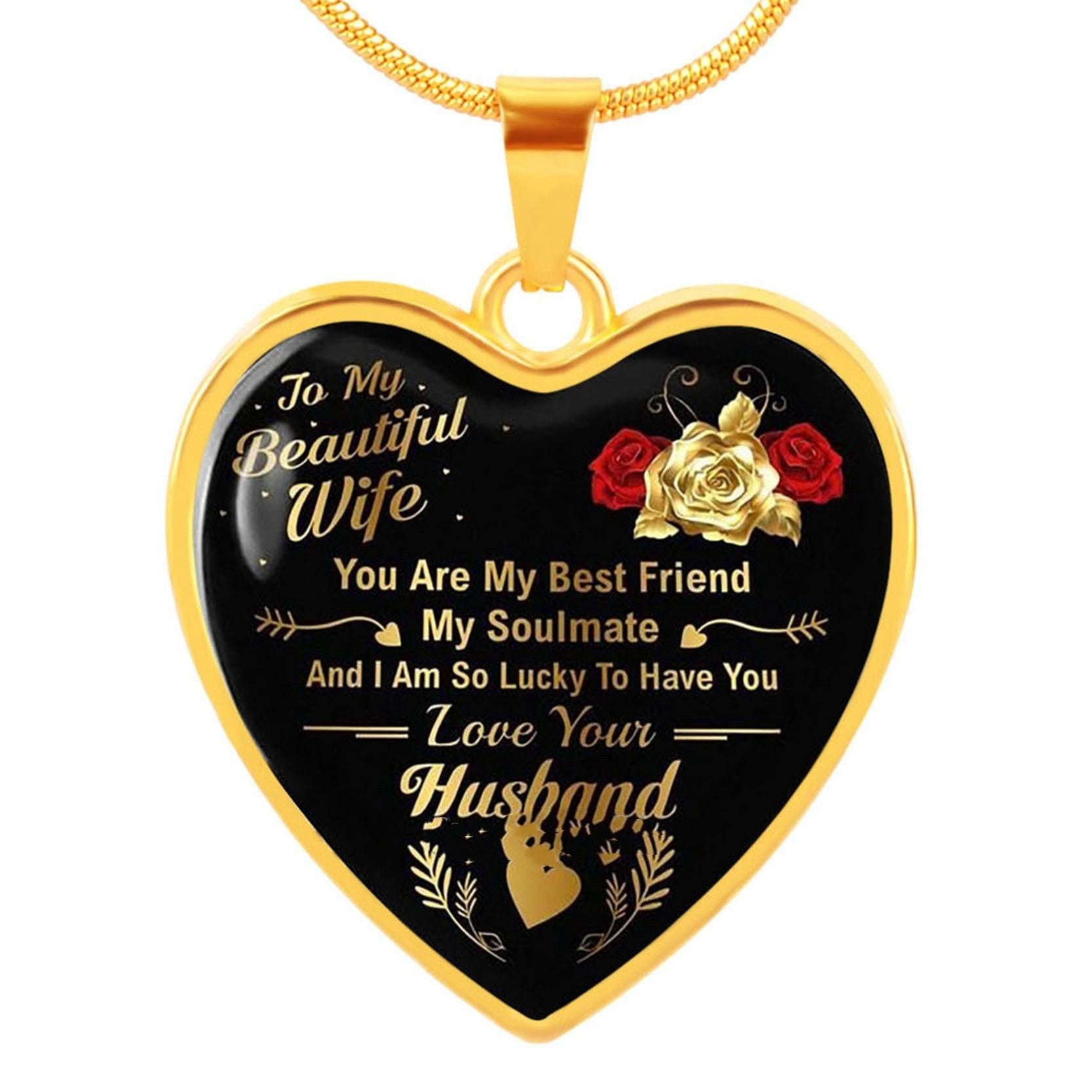 Couples' Gift Necklace, Romantic Love Pendant, Sentimental Jewelry Gift - available at Sparq Mart