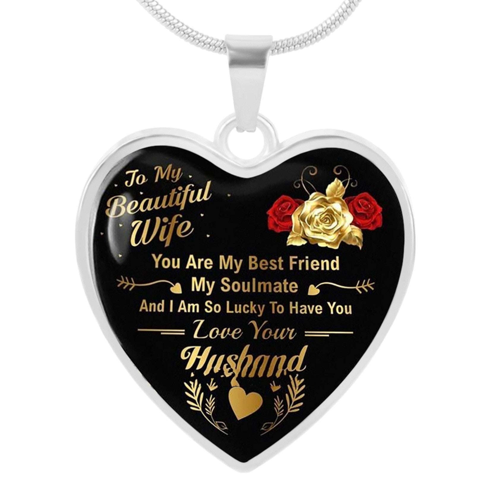 Couples' Gift Necklace, Romantic Love Pendant, Sentimental Jewelry Gift - available at Sparq Mart