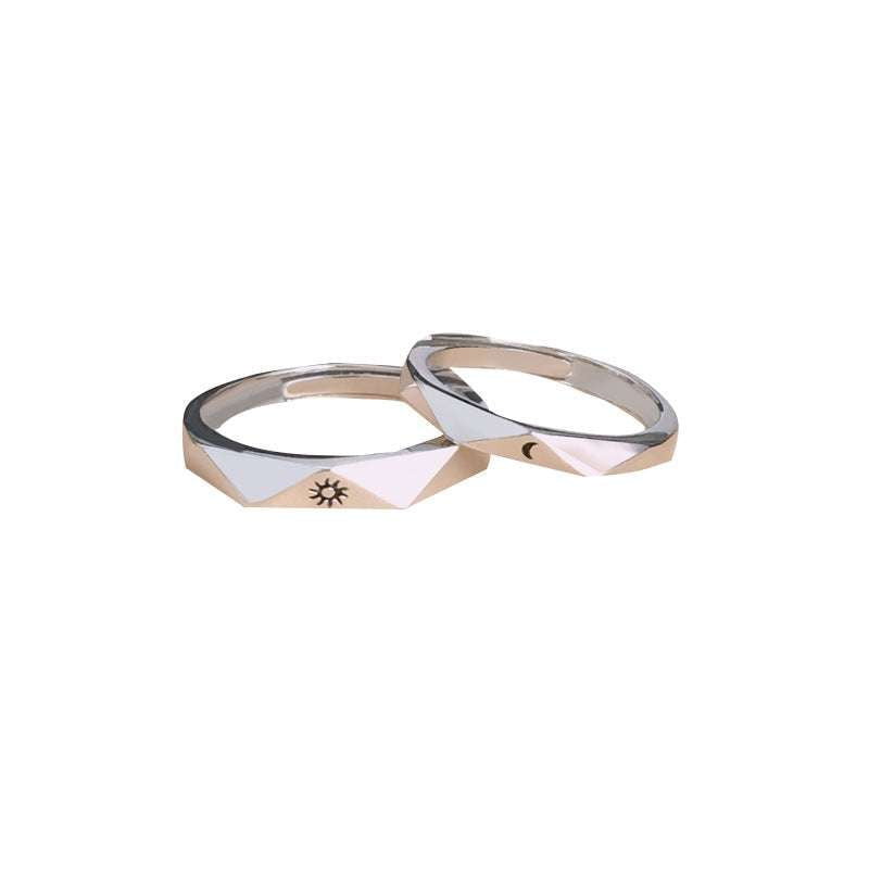 Couples Adjustable Rings, Diamond Love Ring, Sun Moon Ring - available at Sparq Mart