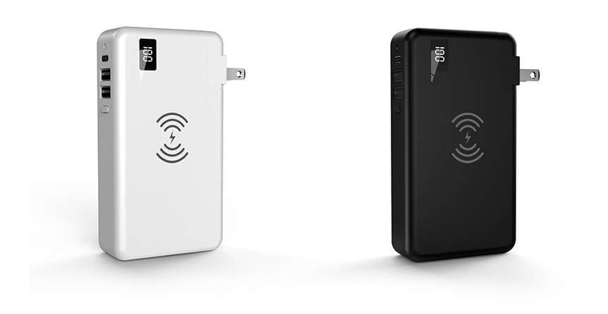 multi-device powerbank, universal charger bank, wireless charging bank - available at Sparq Mart