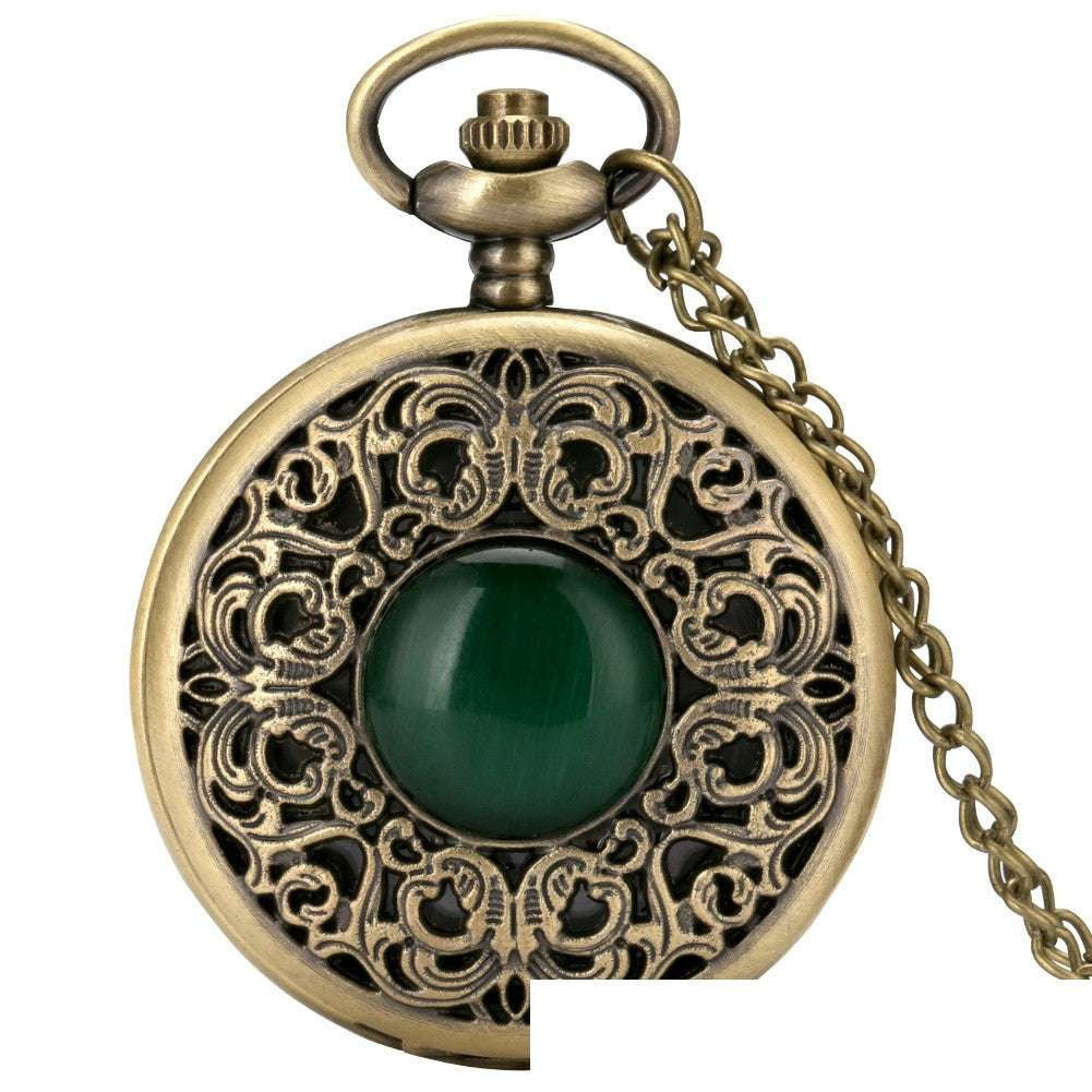 Cat Eye Quartz, Retro Watch Collectible, Vintage Pocket Watch - available at Sparq Mart