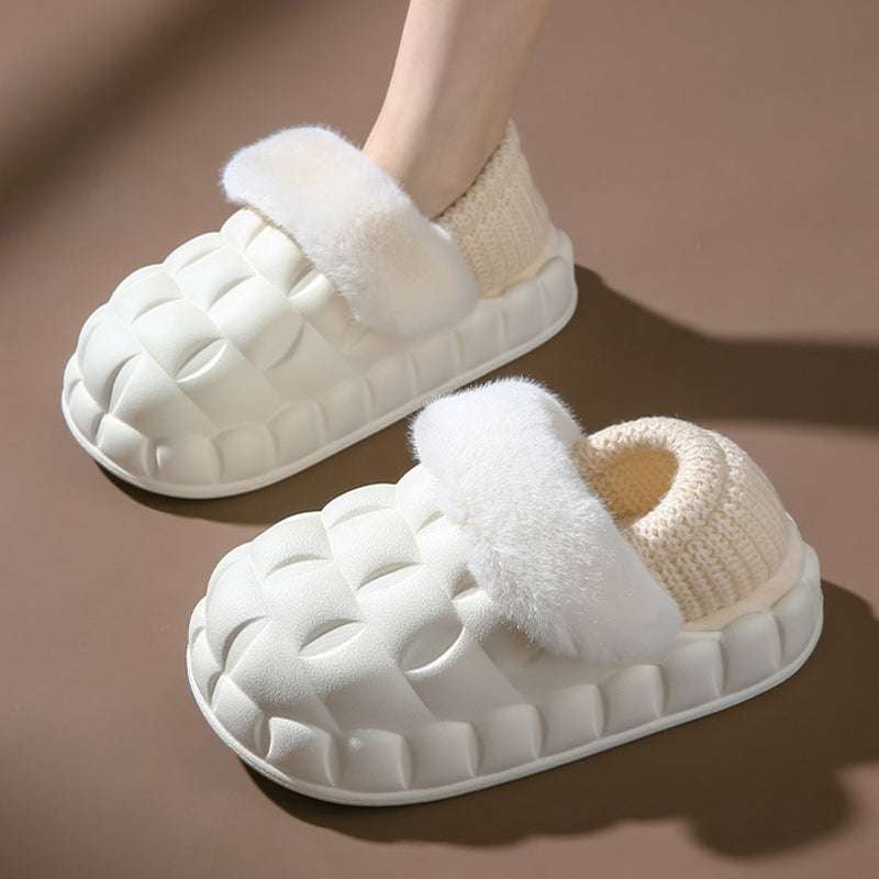 Foldable Heel Slippers, Indoor Bubble Shoes, Women Warm Slippers - available at Sparq Mart