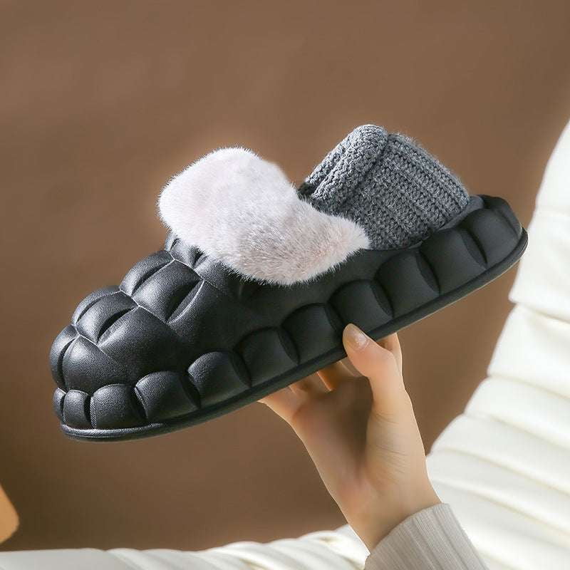 Foldable Heel Slippers, Indoor Bubble Shoes, Women Warm Slippers - available at Sparq Mart