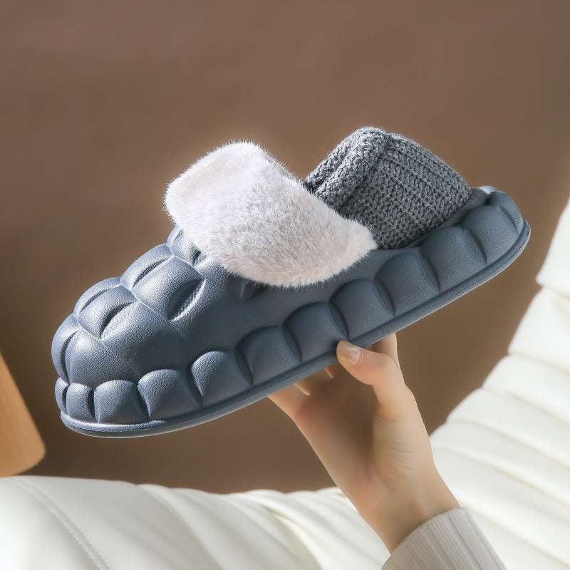 Foldable Heel Slippers, Indoor Bubble Shoes, Women Warm Slippers - available at Sparq Mart