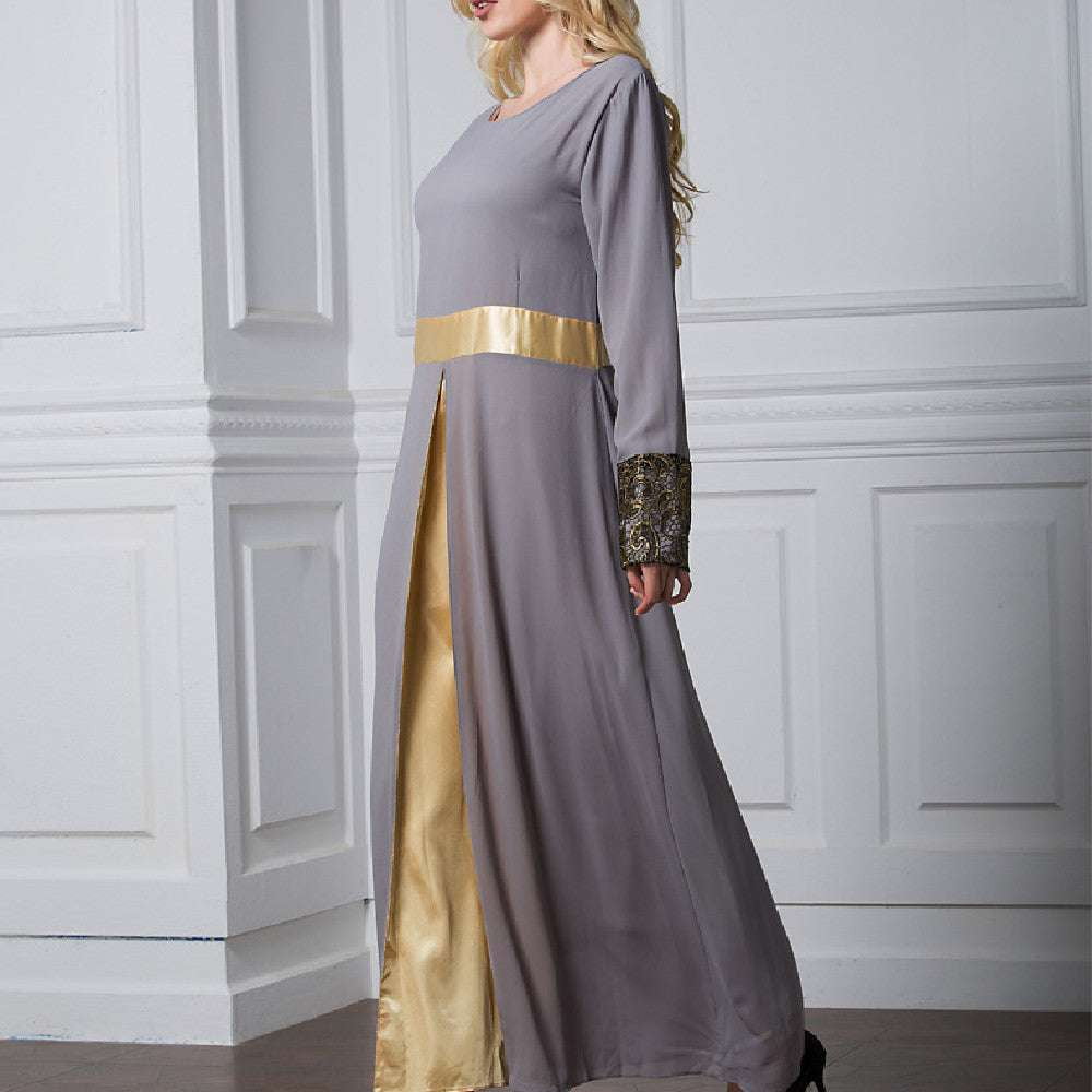 chiffon maxi dress, long sleeve dress, plus size chiffon - available at Sparq Mart