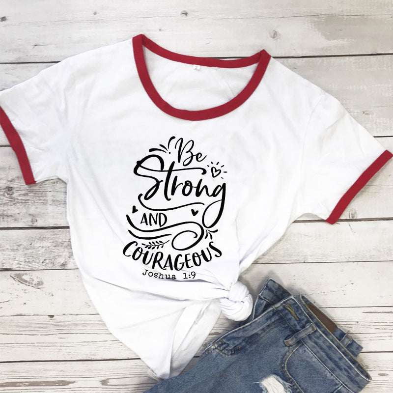 Casual Cotton Tops, Comfortable Women's Tees, Inspirational Lettering Shirts - available at Sparq Mart