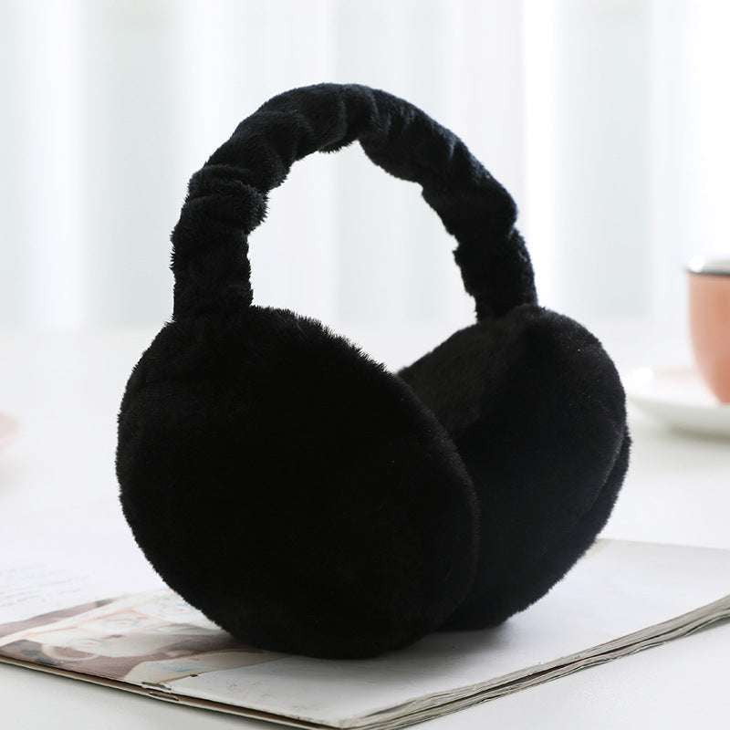 Plush Windproof Earmuffs, Solid Color Earmuffs, Warm Earmuffs Women - available at Sparq Mart