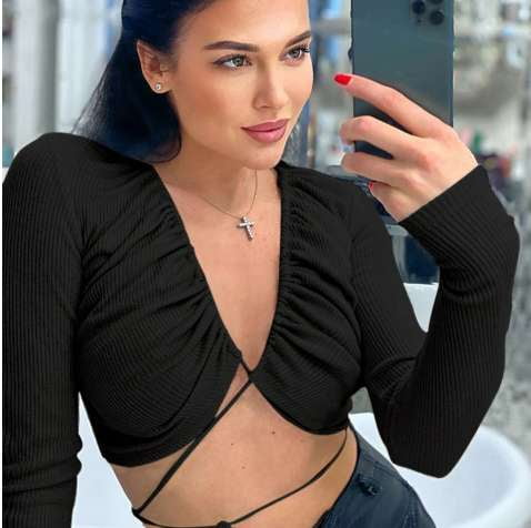 sexy short coat, slim-fit crop, strapless crop top - available at Sparq Mart