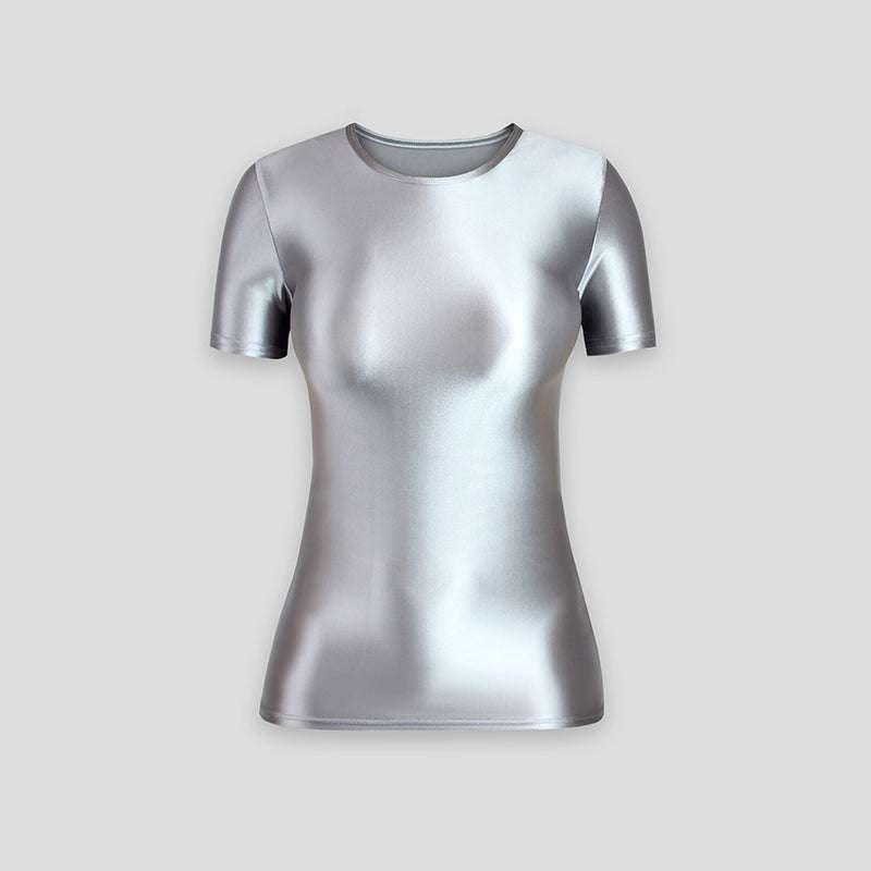 spandex sleeve shirt, stretch bottoming shirt, thin layering top - available at Sparq Mart