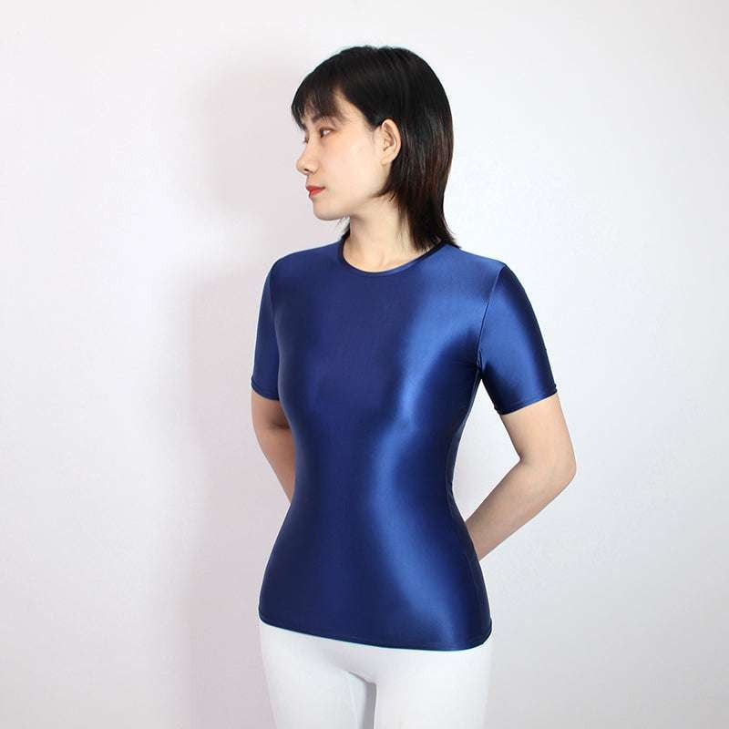 spandex sleeve shirt, stretch bottoming shirt, thin layering top - available at Sparq Mart