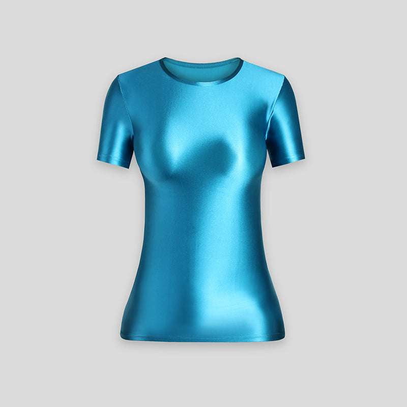 spandex sleeve shirt, stretch bottoming shirt, thin layering top - available at Sparq Mart