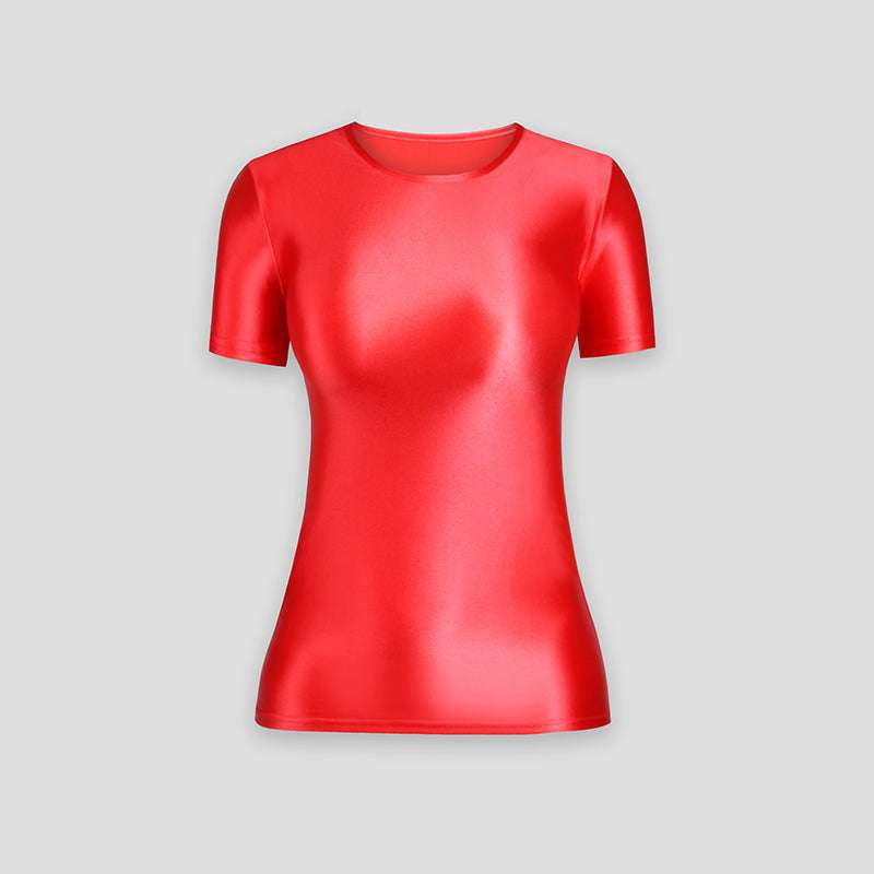 spandex sleeve shirt, stretch bottoming shirt, thin layering top - available at Sparq Mart