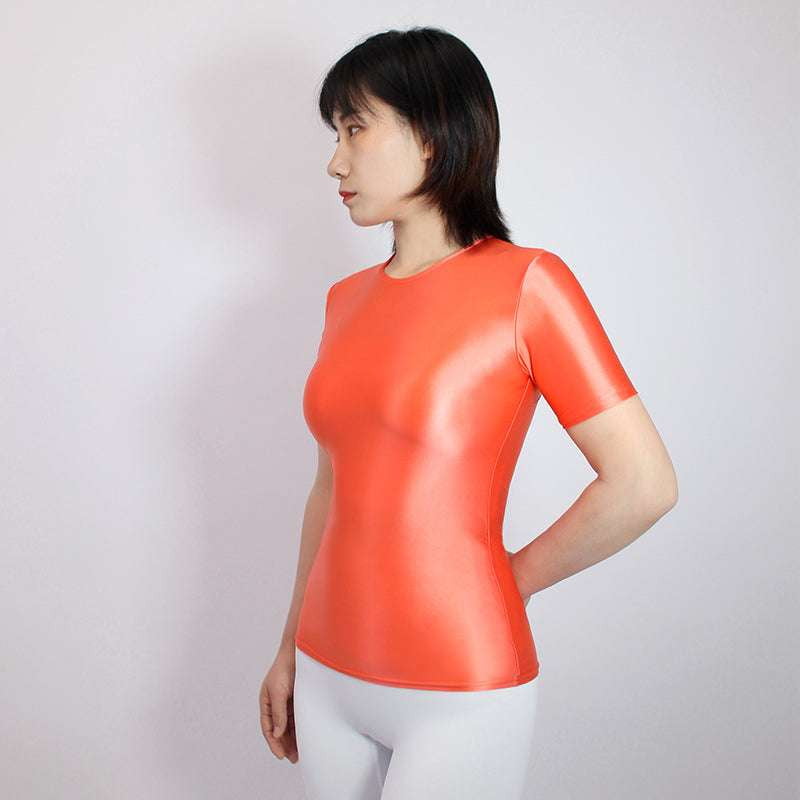 spandex sleeve shirt, stretch bottoming shirt, thin layering top - available at Sparq Mart