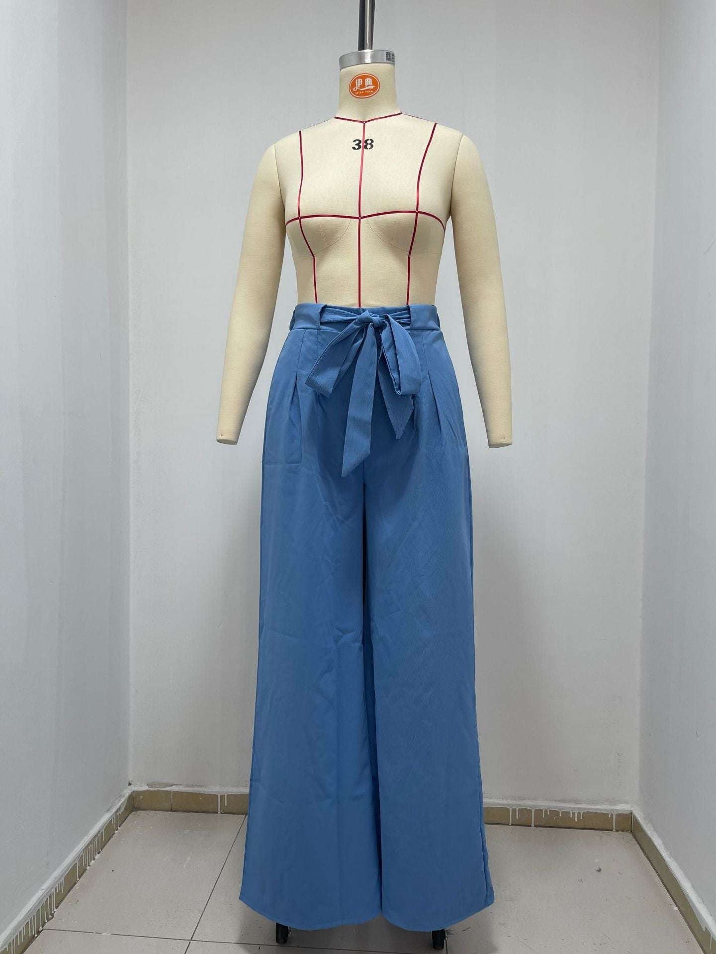 Comfortable Polyester Trousers, Elegant High-Waist Pants, Women's Wide-Leg Slacks - available at Sparq Mart