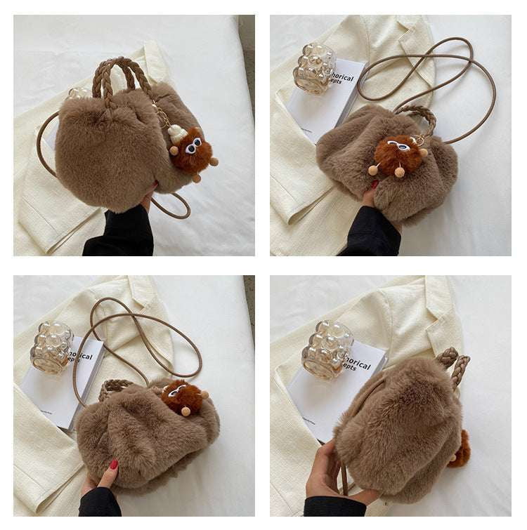 Autumn Wool Tote, Stylish Wool Bag, Winter Wool Handbag - available at Sparq Mart