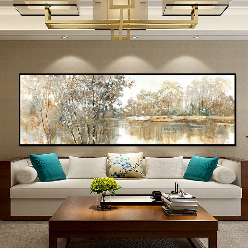 Abstract Landscape Painting, Living Room Wall Art, Modern Canvas Art - available at Sparq Mart